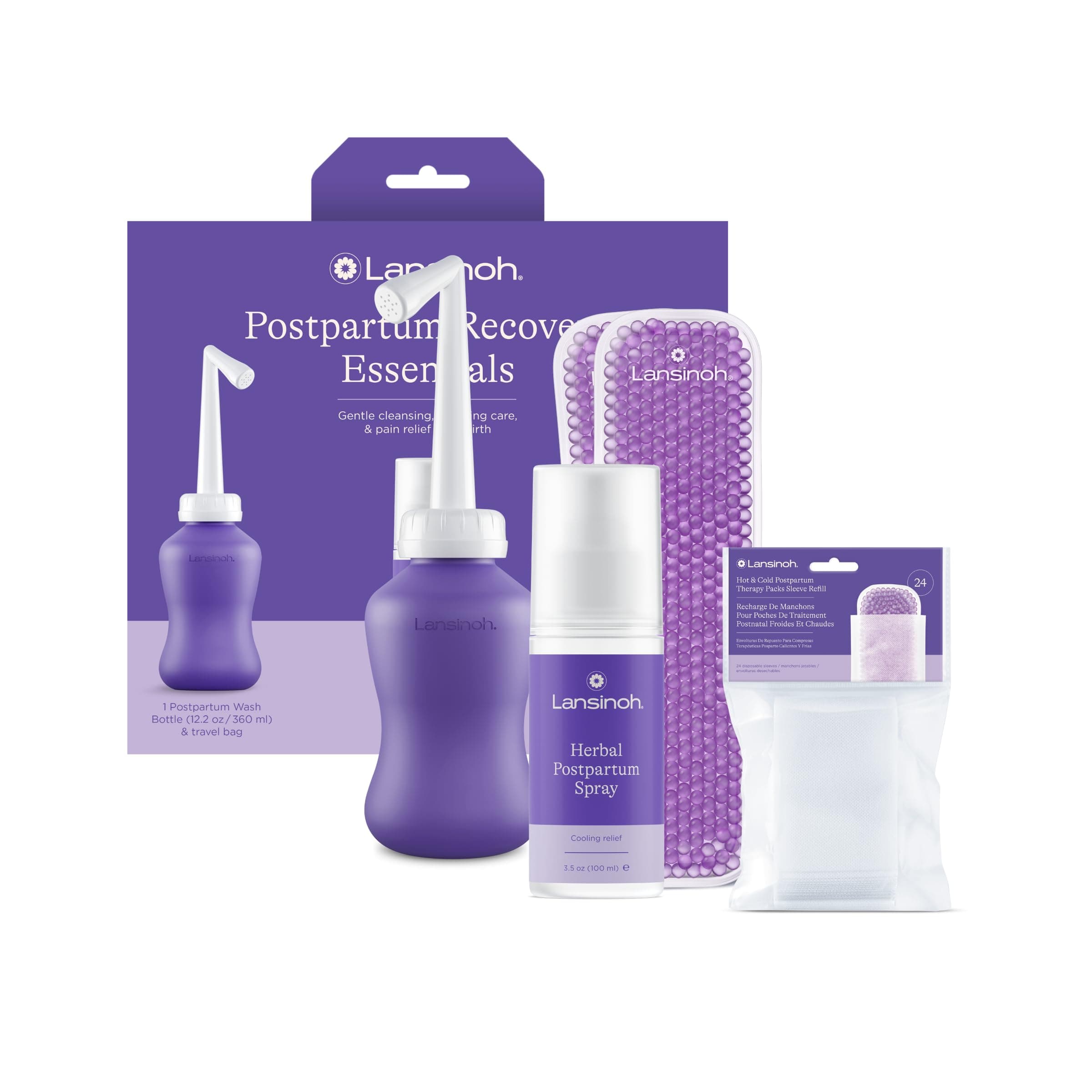 Lansinoh Postpartum Essentials Recovery Bundle, Postpartum Care Kit