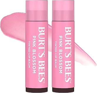 Burt's Bees 100% Natural Moisturizing Tinted Lip Balm, Pink Blossom, 1 Tube, Pack of 2