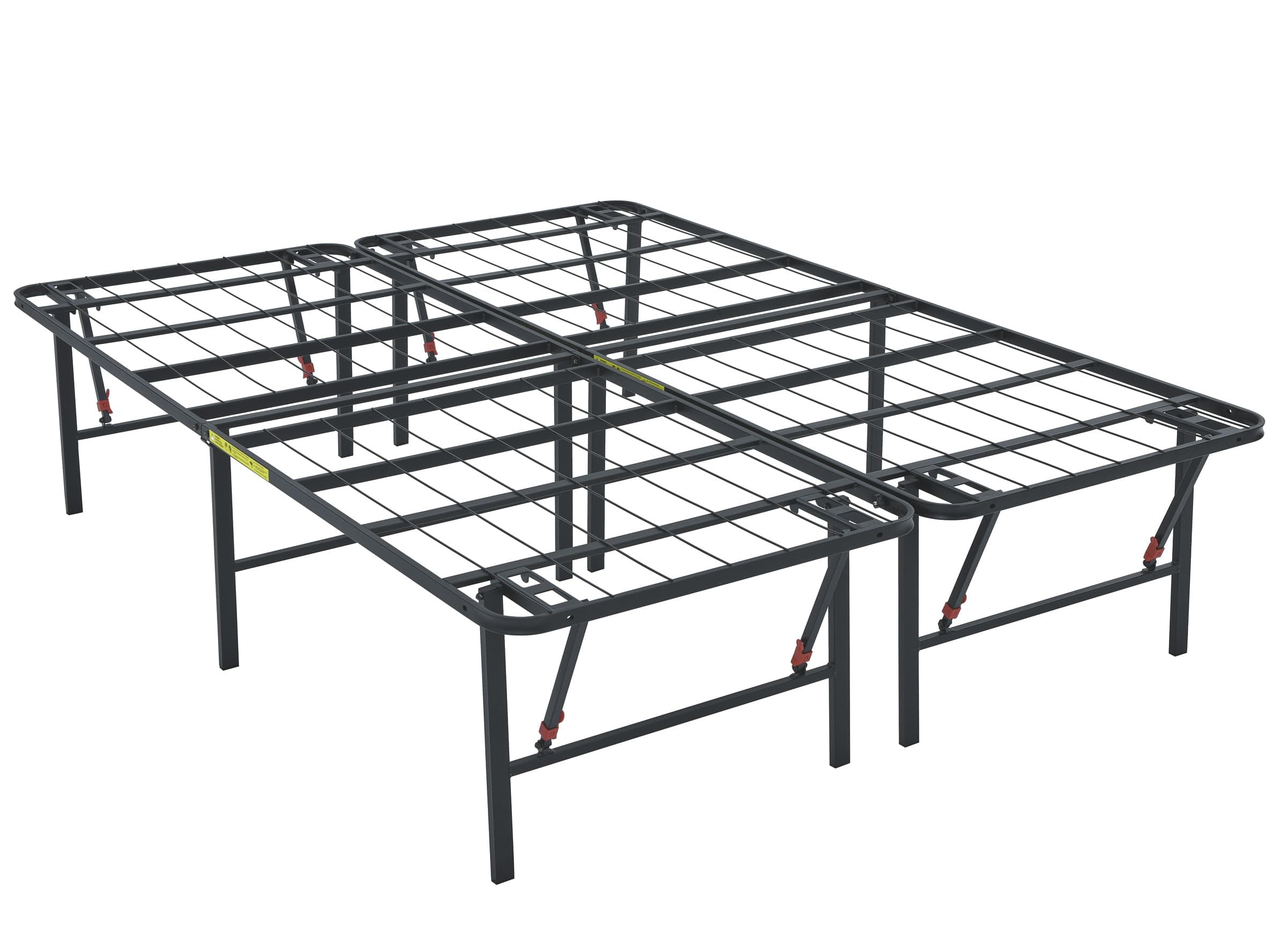 Amazon Basics Foldable, 18" Black Metal Platform Bed Frame with Tool-Free Assembly, No Box Spring Needed - Full