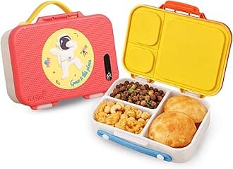 rabitat Munchbee Bento Lunch Box 1000ml | 1+1 Year Brand Warranty | Tiffin Box for School | Kanjak Gifts for Girls | BPA Free, Leakproof & Durable Bento Design | Shyguy