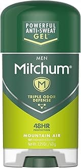 Mitchum Clear Gel Antiperspirant and Deodorant Mountain Air Scent 2.25 Oz, Male