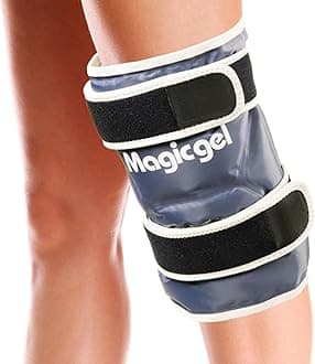 Magic Gel Ice Pack for Knee - Reusable Cold Wrap for Injuries - Soft Flexible Cooling for Icing Knees, Elbow, Calf, Wrist - Adjustable Wraparound Straps