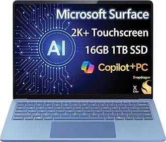 2025 Microsoft Surface Laptop 7 AI Copilot+ PC for Business (13.8" 2K+ Touchscreen, Snapdragon X Elite (> Intel i7-1355U), 16GB, 1TB SSD) 20-Hr Battery Life, Backlit, Wi-Fi 7, Win 11 Pro, Sapphire