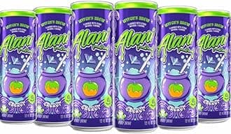 Alani Energy Drink Witches Brew, Sugar Free, Low Calorie Energy Drinks, 12 Fl Oz Cans, 6 Pack