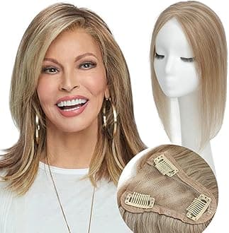 Hair Toppers for Women Real Human Hair Toppers for Women No Bangs Top Hairs Extensions/Pieces for Thinning Hairs Upgrade Lace Base Premium Remy (P10/16, 14 Inch)