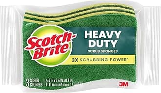 Heavy Duty Scrub Sponges, for Washing Dishes and Cleaning Kitchen, 24 Scrub Sponges