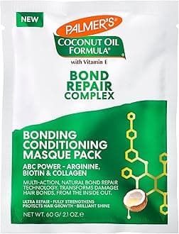 Amino Bonding Complex Hair Mask, Intense Conditioning Masque Pack with Coconut Oil & Vitamin E, Heat Protectant, Anti Frizz, Adds Shine, Protects Hair Growth, All Hair Types, 60g