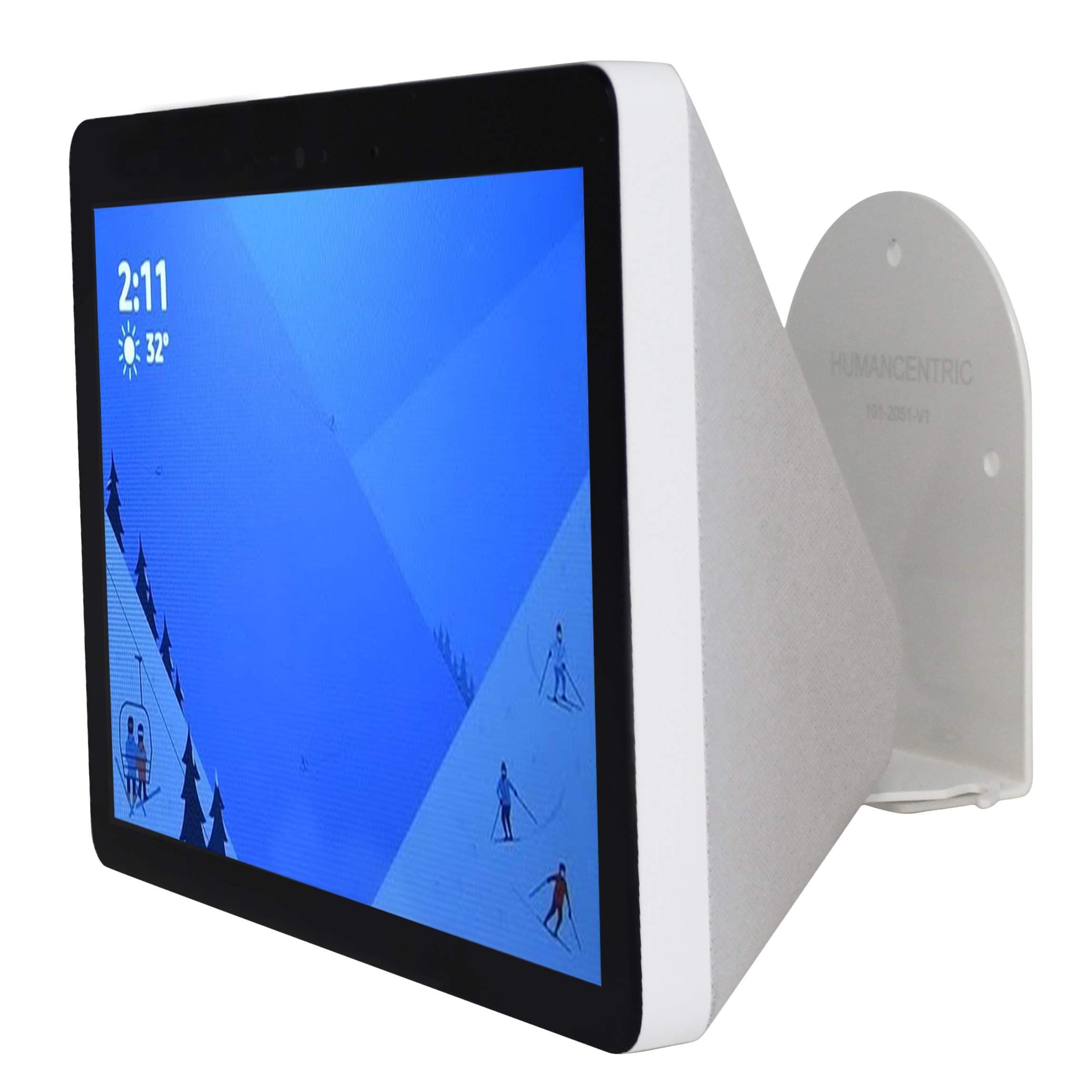 HumanCentric Wall Mount for Amazon Echo Show (2nd Generation, 2018 Release), White | Swivels for Optimal Viewing Angle | Custom Wall Mount for Amazon Echo Show 2nd Gen