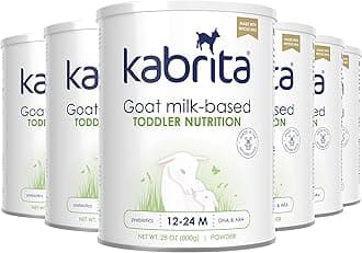 Kabrita Goat Milk-Based Toddler Nutrition Drink, 12–24 Months, Gentle & Easy to Digest, Clean Label Project Certified, Supports Gut Health, Immunity & Brain Development 28oz (Pack of 6)