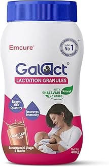 Granules - Lactation Supplement for breastfeeding with Shatavari To Increase Breast Milk - Chocolate Flavour 400 G|20 Day Pack|2 Scoops Per Serving With Milk|From Emcure Pharmaceuticals Ltd