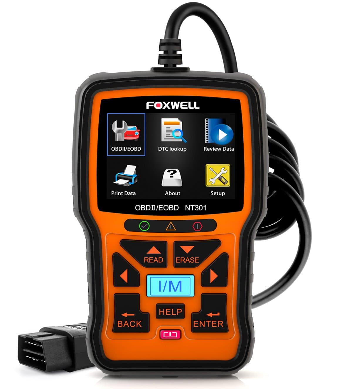 Professional/DIY OBD2 Scanner Car Fault Code Reader Auto Diagnostic Scanner Tool Engine r for UK US European and Asian OBD II/EOBD Protocol Vehicle (Foxwell NT301 )