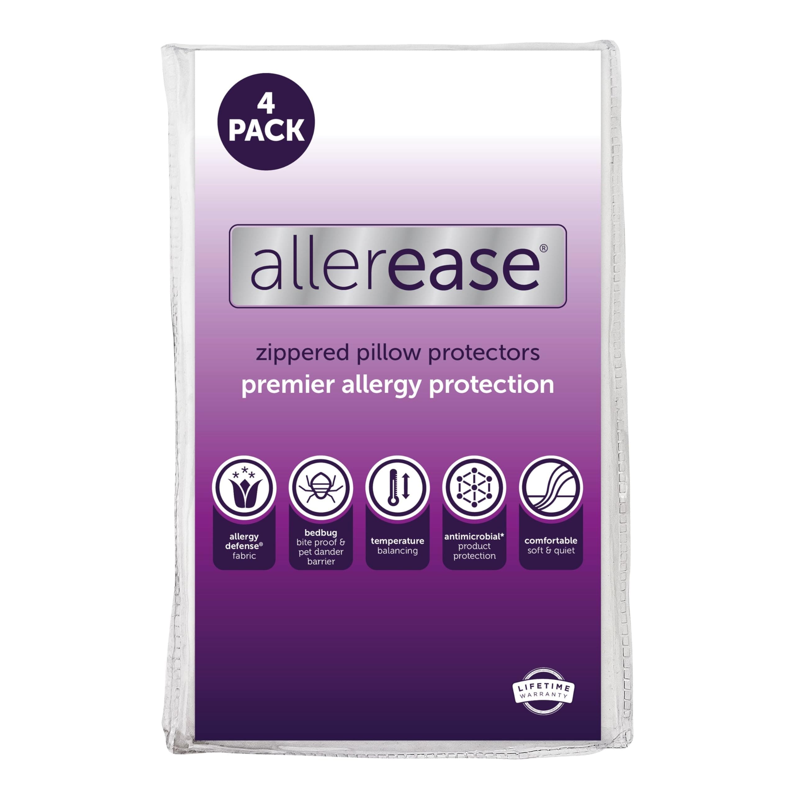 Aller-Ease Ultimate Pillow Protector - Standard/Queen, 4 Pack