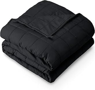 Bare Home Weighted Blanket King Size 30lb (80" x 87") for Adults - All-Natural 100% Cotton - Premium Heavy Blanket Nontoxic Glass Beads (Black, 80"x87")
