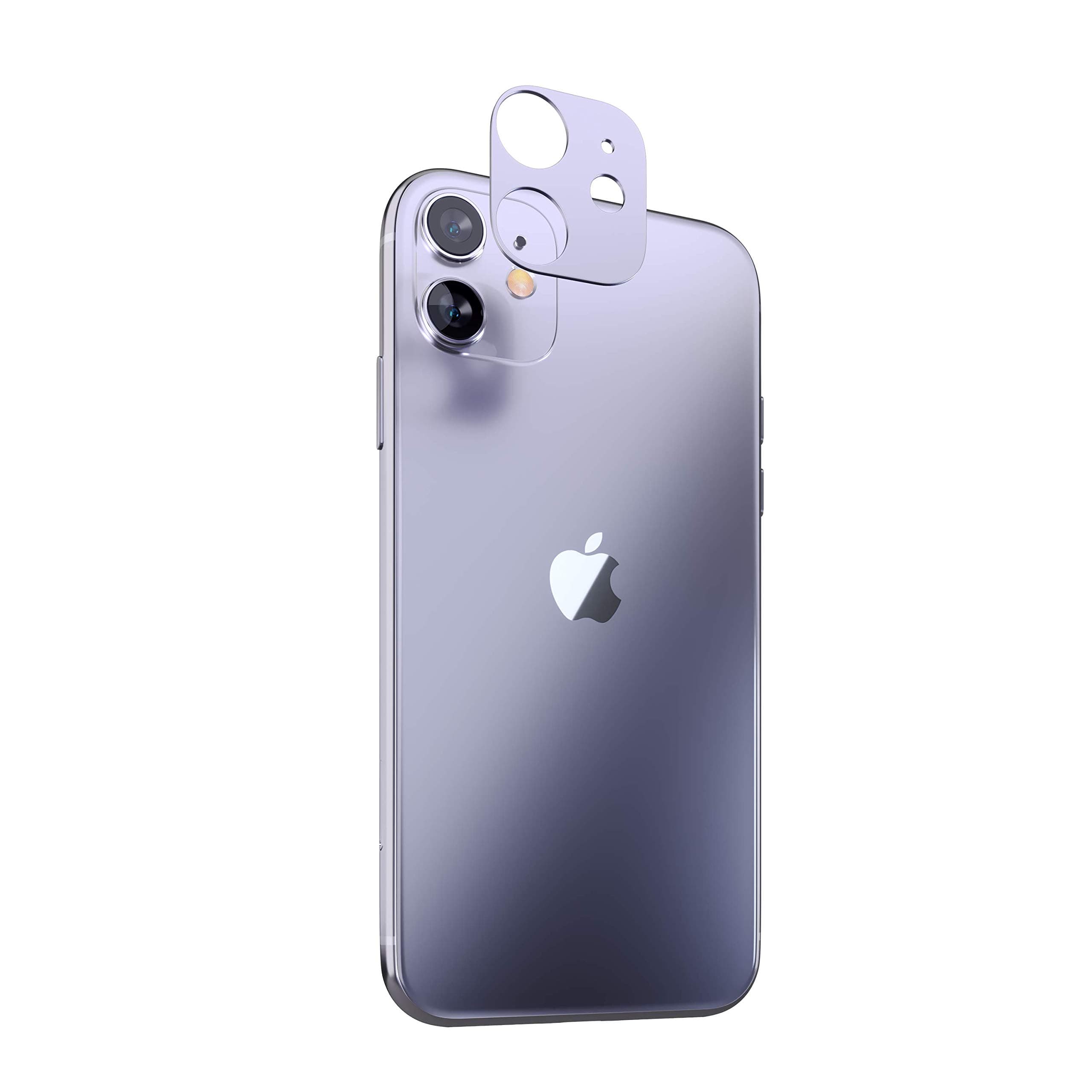 innoGadgets Camera lens Protector compatible with iPhone 11 | Camera Cover, Lens Protector | Protection against shocks and scratches | Dust free installation with Cleaning Set | Purple
