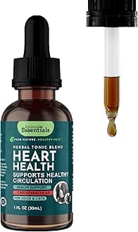 Animal Essentials Heart Health Cardiovascular Support for Dogs & Cats, 1 fl oz - Made in USA, Alcohol Free, Certified Organic Herbs