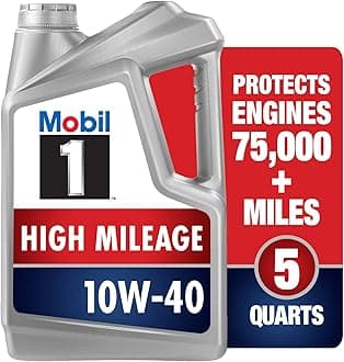1 High Mileage Full Synthetic Motor Oil 10W-40, 5 Quart