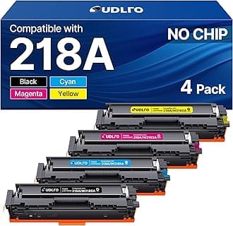 218A Toner Cartridges 4 Pack - MFP 3301fdw 218A Toner Replacement for HP 218A HP 218X Work for Color Laser Pro 3301fdw 3301cdw 3201dw 3301sdw Printer Ink W2180A , No CHIP, Black Cyan Yellow Magenta