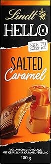 Lindt Hello Milk Chocolate Salted Caramel Chocolate Bar 100 g (Pack of 6)