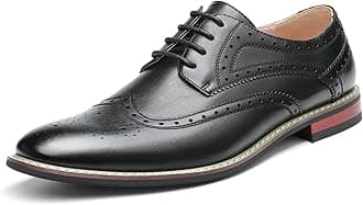 Bruno Marc MODA ITALY PRINCE-03 Men's Classic Modern Oxford Wingtip Lace Dress Shoes