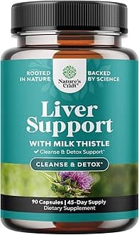 Natures Craft Liver Supplements with Milk Thistle - Artichoke for Men and Women (90 Count)