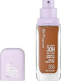 Maybelline Super Stay Lumi-Matte Foundation, Lightweight and Buildable Full Coverage Foundation Makeup For Up To 30HR Wear, 355, 1 Count
