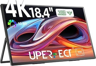 Portable Monitor 4K 18.4 Inch 10 Bit w/ VESA & 180° Adjustable Stand, Ultra-Slim & Lightweight UHD FreeSync IPS HDR Gaming Display, USB C Travel Second Monitor for Laptop Switch Phone