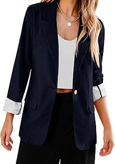 luvamiaBlazers for Women Business Casual Dressy Work Fashion Lightweight Spring Summer Linen Unlined 2025 Suit Jackets