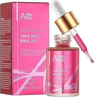 ANAiRUi AHA BHA Peeling Serum for Face - Glycolic Acid & Salicylic Acid Peel Serum – AHA BHA Exfoliant for Pores and Acne Spots, Hyperpigmentation, 30ml