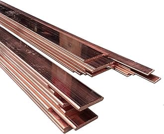 Copper Flat Bus Bar Stock 10mm x 150mm x 1500mm / 59.06 inch Long, 1Pcs 10mm Thick 99.9% .999 C110 Pure Cu Copper Battery Metal Solid Round Busbar