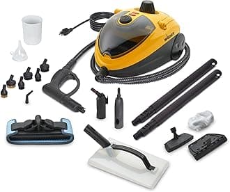 Wagner Spraytech 0282014 915e On-Demand Steam Cleaner & Wallpaper Removal, Multipurpose Power Steamer, 18 Attachments Included (Some Pieces Included in Storage Compartment) for Floor