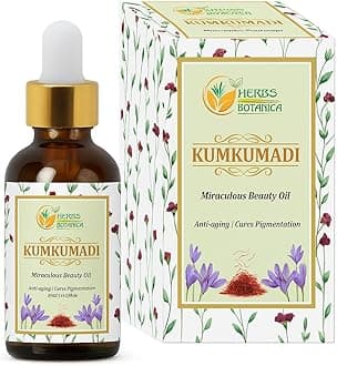 Kumkumadi Oil Pure Ayurveda Face Oil with Saffron, Serum Face Moisturizer 26 Herbs 30 Ml