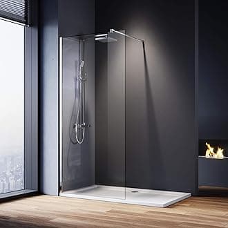ELEGANT 1000mm Walk In Shower Enclosure 8mm Easy Clean Glass Wetroom Shower Screen Panel
