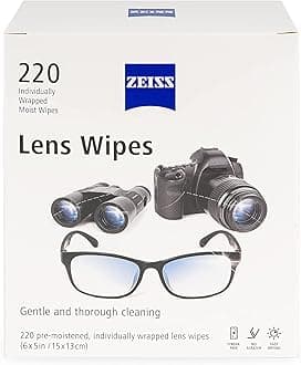 Zeiss Lens Wipes, White, 220 Count