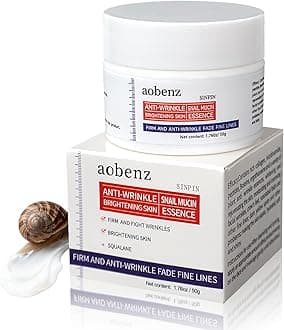 - Aobenz Snail Mucin Moisturizer - 68% Snail Mucin, 2% Niacinamide, Hyaluronic Acid | Firming & Hydrating Night Cream for Face, Neck | Anti Wrinkle, Tightening, Repair | for All Skin Types, 1.76 FL Oz