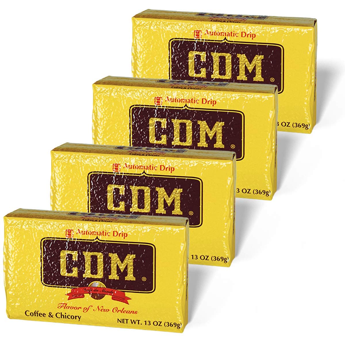 CDMCoffee and Chicory, Regular Grind, 13-Ounce Bricks Automatic Drip (Pack of 4)