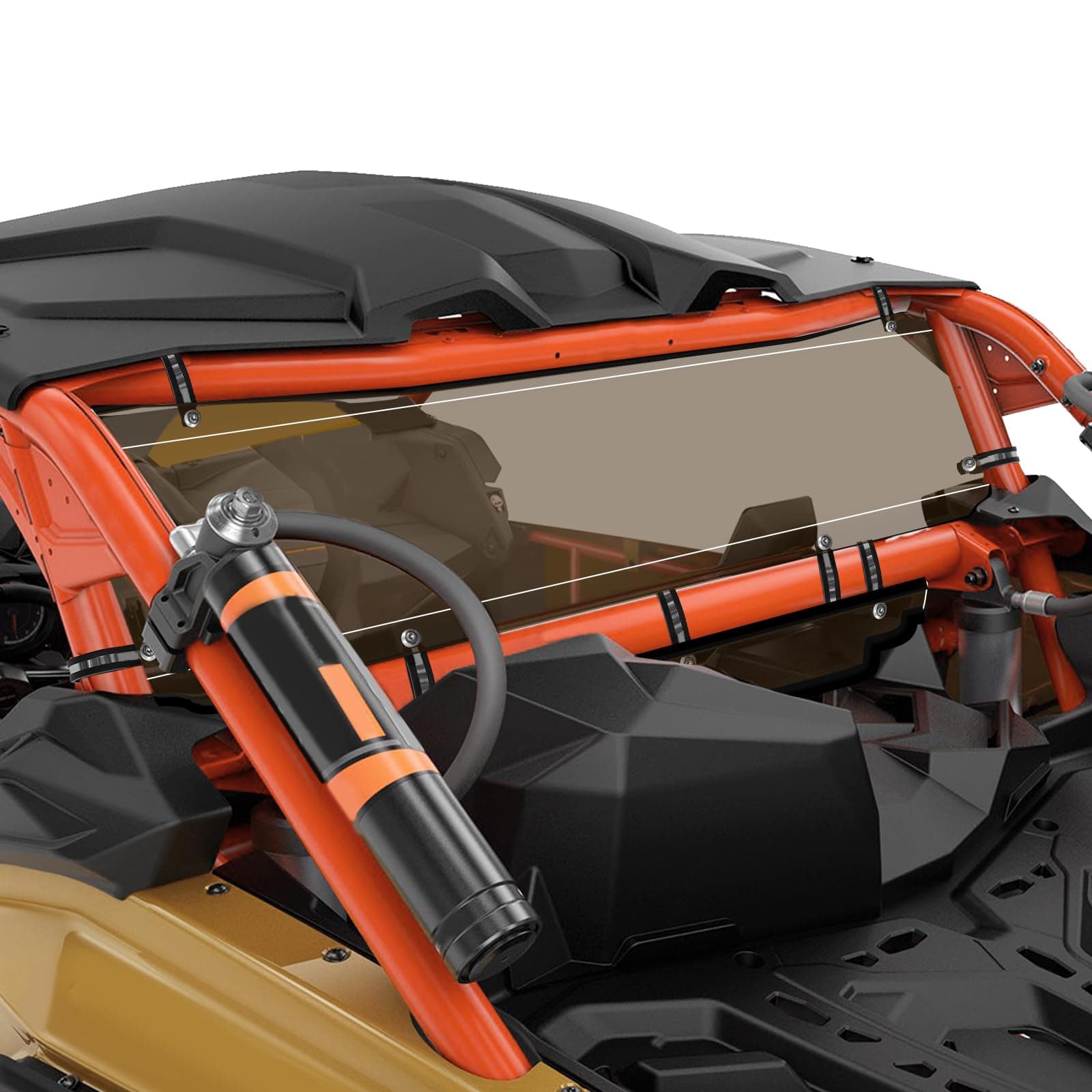 StarknightMT X3 Rear Windshield Back Window Windscreen Compatible with 2017-2025 Can Am Maverick X3& X3 Max (Except for XMR Models) Heavy Duty Tinted