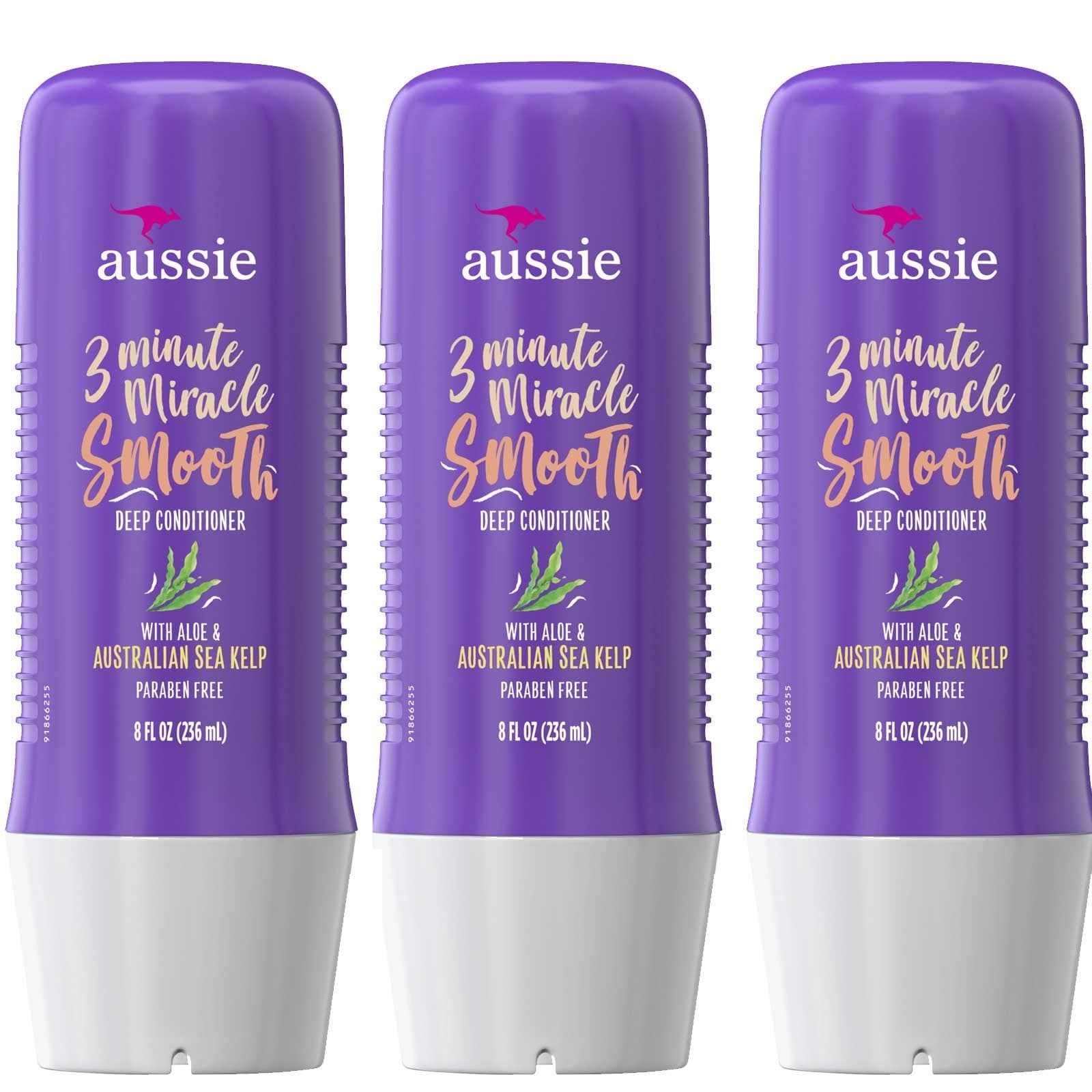 Aussie 3 Minute Miracle Smooth Deep Conditioner 8 oz (Pack of 3)
