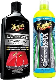 Car Cleaning and Shining Combo (G17216 Ultimate Compound 450ml and G200416 Hybrid Creamic Liquid Wax 473ml)