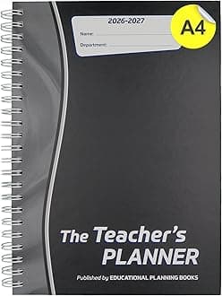 The Teachers Planner 2026-2027 for Secondary School – A4 – Six Period Day – Page-a-Day & Undated, with Dedicated Pages for Year Planning, Exams, Marking and more (TP3-C)