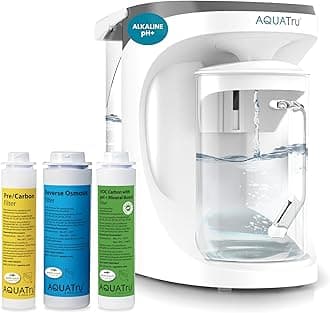 Carafe with Alkaline Mineral Boost VOC Filter | Countertop Water Purifier with Exclusive 4-Stage Ultra Reverse Osmosis Technology (No Plumbing or Installation Required) | BPA Free