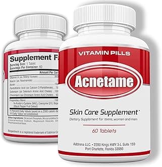 Vitamin Supplements for Acne Treatment - 60 Pills
