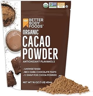 Organic Cacao Powder, Rich Chocolate Flavor, Non-GMO, Gluten-Free, Cocoa, 16 ounce, 1 lb bag