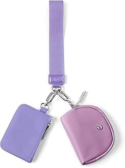 Mum's Memory Mini Zip Around Wristlet Wallets for Women -KeyChain Wallet with Detachable Dual Pouch Wristlet -Key Chain Coin Purse Small Wallets