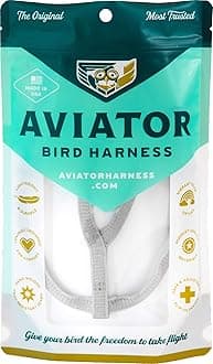 The AVIATOR Pet Bird Harness and Leash: Medium Silver
