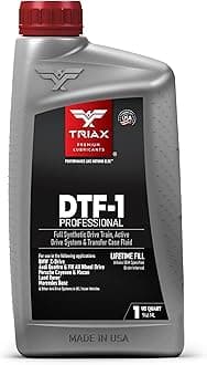 TRIAX DTF-1 Professional Transfer Case Fluid Full Synthetic, Lifetime Fill, All Season Down to -60 F, Compatible with BMW Xdrive, Audi/VW Quattro, Range Rover, Ford, Porsche & Many AWD (1 Quart)
