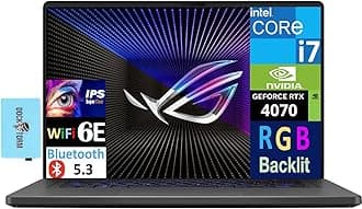 ASUS ROG Zephyrus G16 Gaming Laptop 16.0" 165Hz IPS WUXGA Display (Intel i7-13620H, GeForce RTX 4070 8GB, 16GB DDR4, 4TB PCIe SSD, RGB KB, Thunderbolt 4, WiFi 6E, Win 11 Home) w/DKZ USB Port Expander