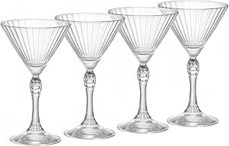 Bormioli Rocco America '20s 5.25 oz. Small Martini Glasses, Clear, Set of 4