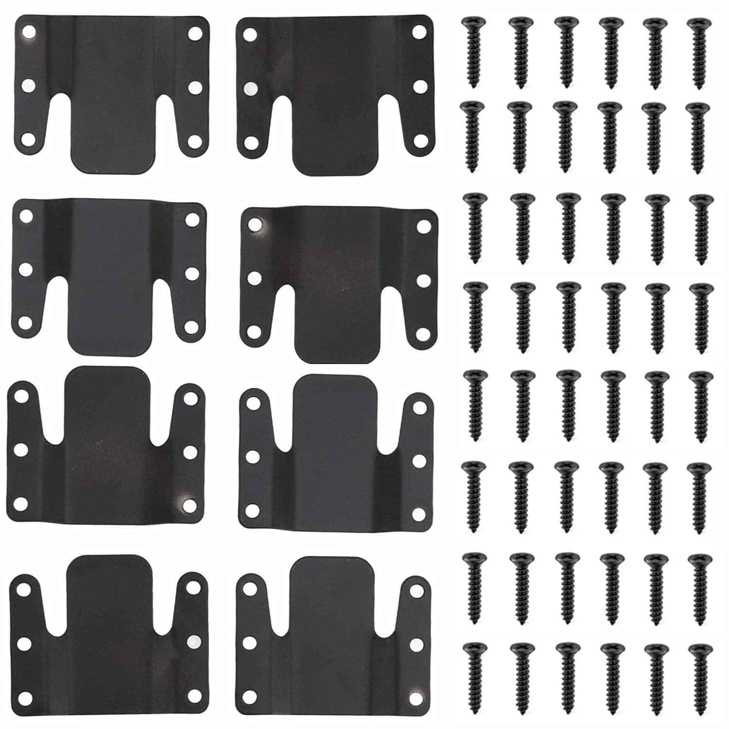 Universal Sectional Sofa Interlocking, 8 Pieces Metal Couch Clips Sofa Connectors Bracket Furniture Connectors with Screws, 4 Sets