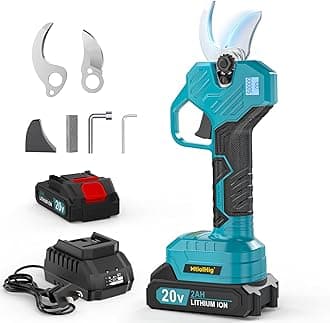 Electric Pruning Shears, 0.8-2 Inch Cutting Diameter Brushless Electric Pruner with 2 x 2.0Ah Rechargeable Batteries, Cordless Electric Scissors - with LCD Display for Tree Branch