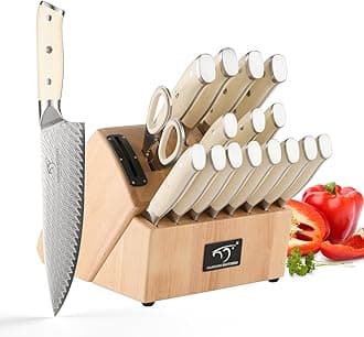 NANFANG BROTHERS 19 Pcs Damascus Kitchen Knife Set